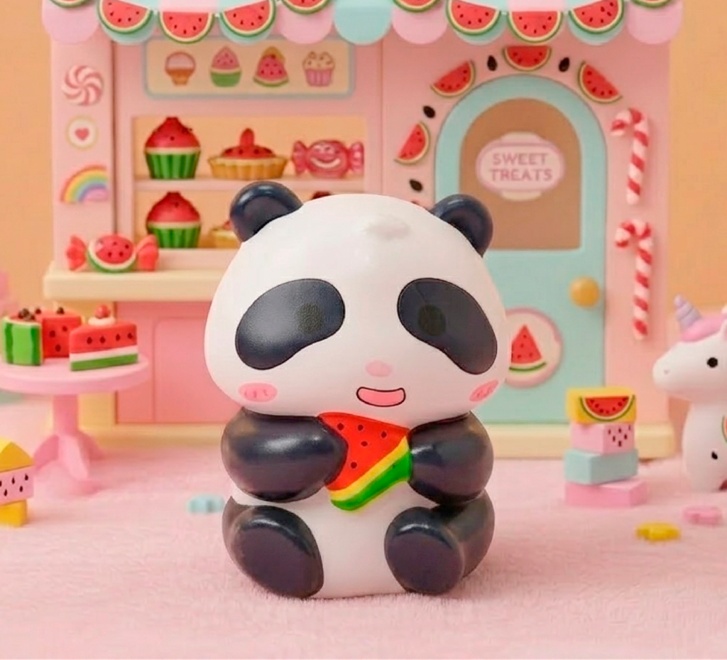 [260409] Happy Panda with Watermelon Squishy