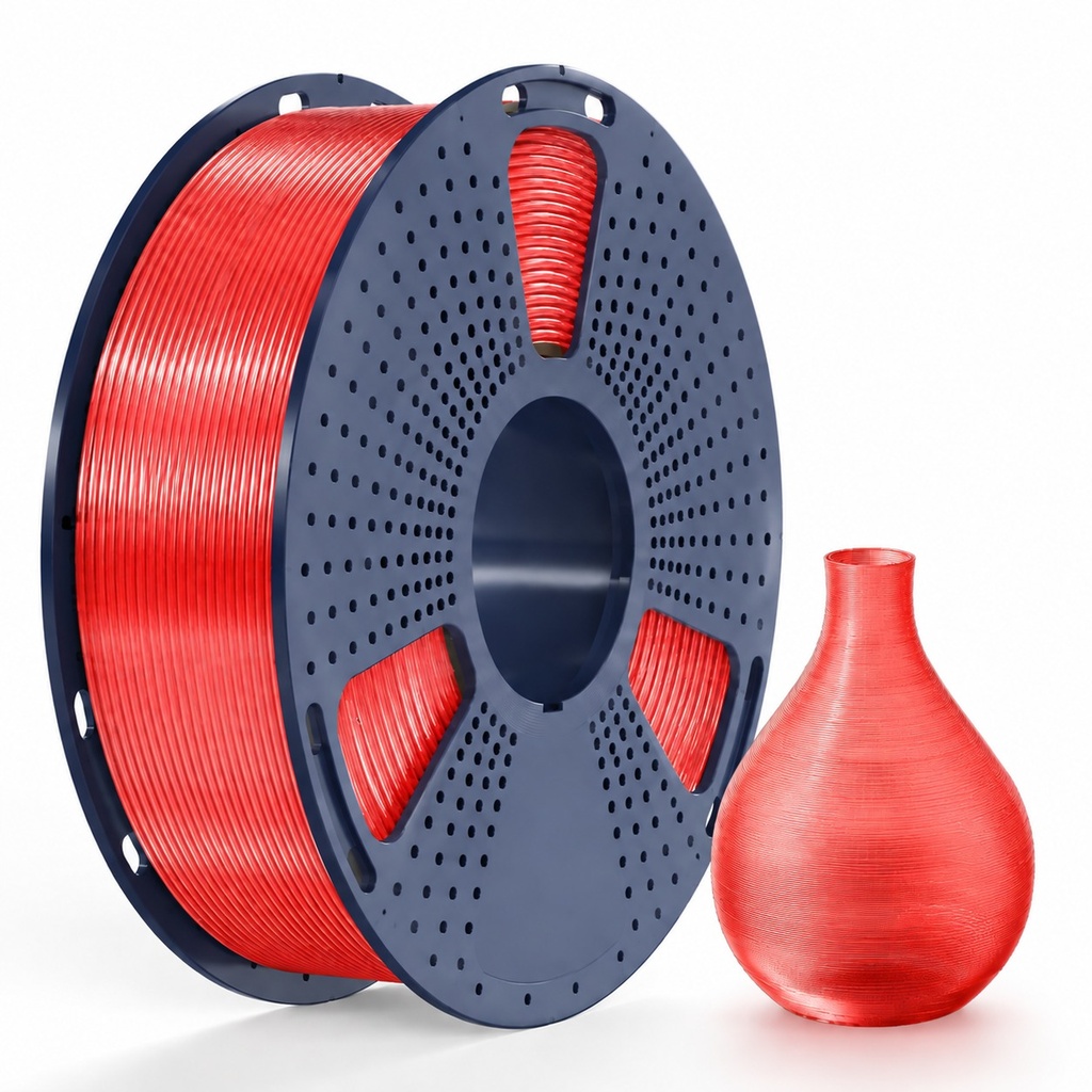 Filament SUNLU PETG 1.75 mm Transparent(Red)/Transparent Red, 1 kg