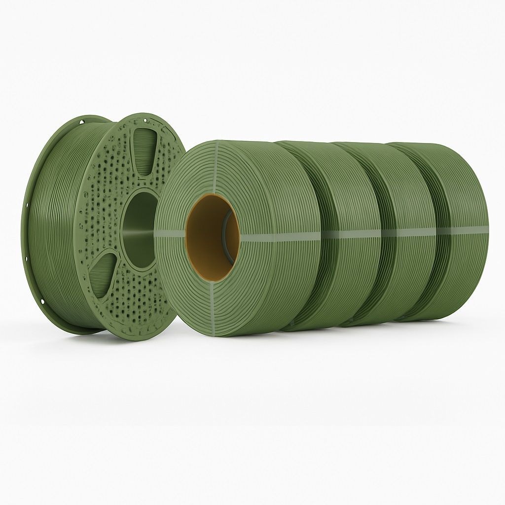Філамент SUNLU PETG 1.75мм Камуфляж зелений/Camouflage Green, 4+1 кг (набір)
