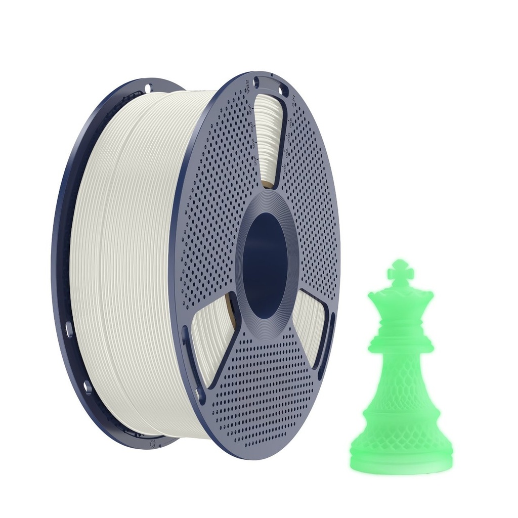 [3DS-NF-00000299] Філамент SUNLU PETG неоновий 1.75мм Білий в Зелений/Glow In The Dark White (White to Green), 1кг