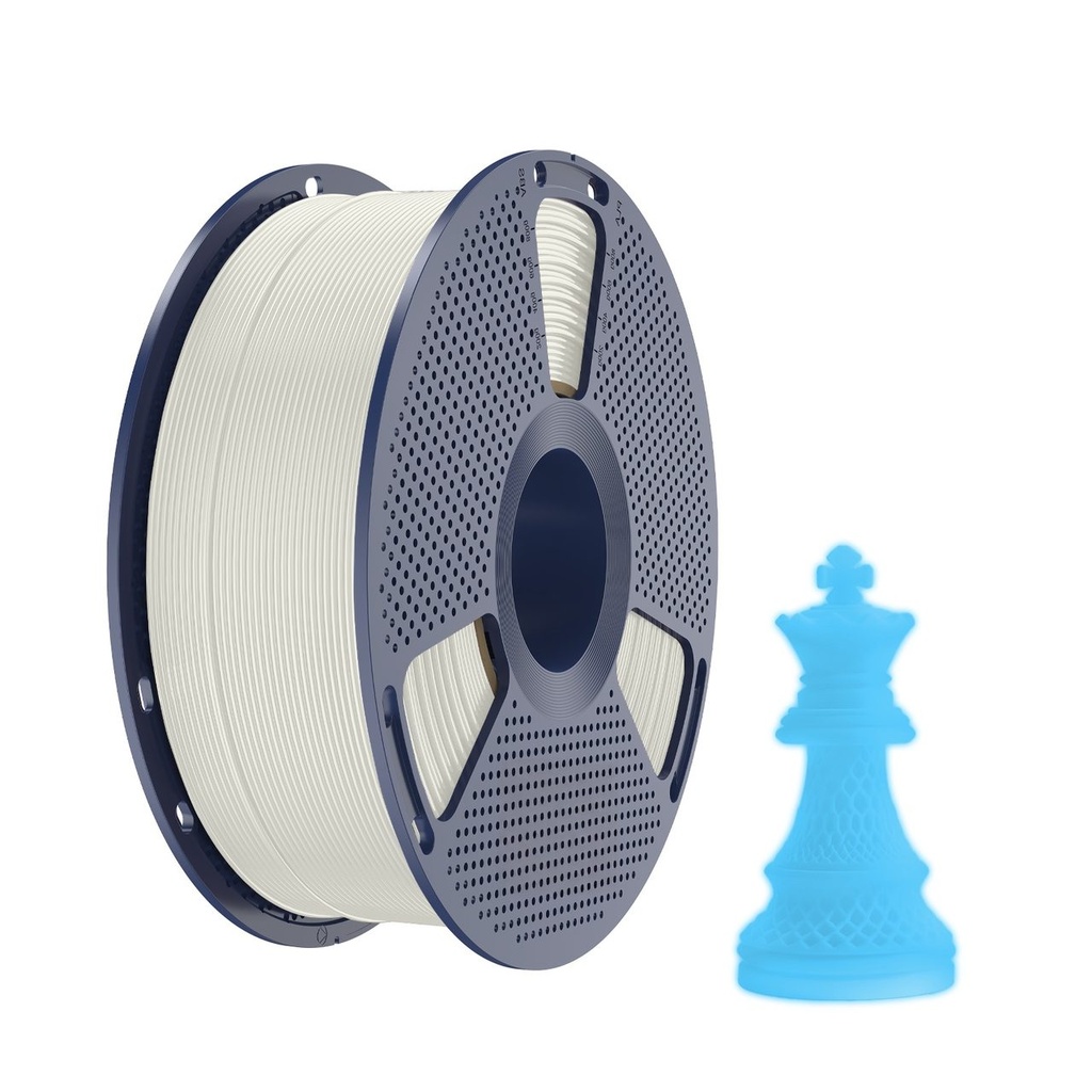 [3DS-NF-00000300] Filament SUNLU PETG Neon 1.75 mm White to Blue/ Glow In The Dark White (White to Blue), 1 kg