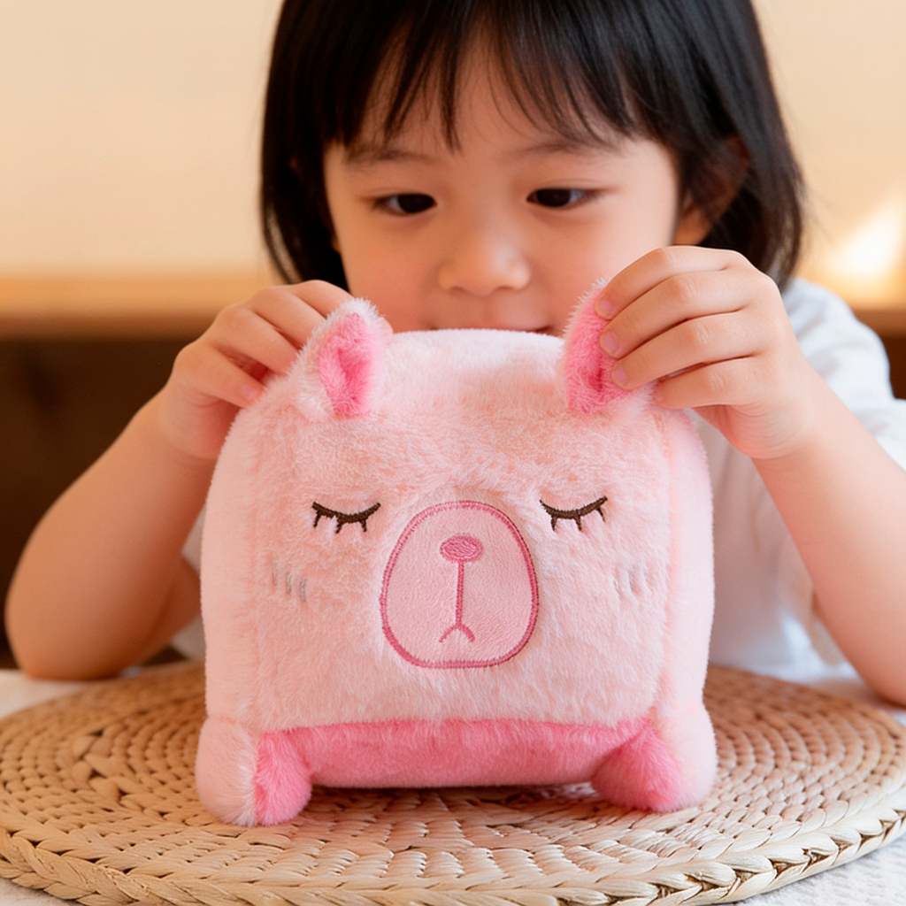 [260421] Square Plush Capybara (pink)