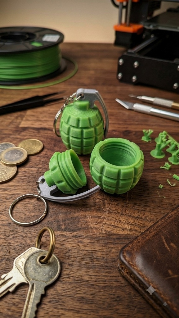 [KCHN198] Toy Grenade — Keychain