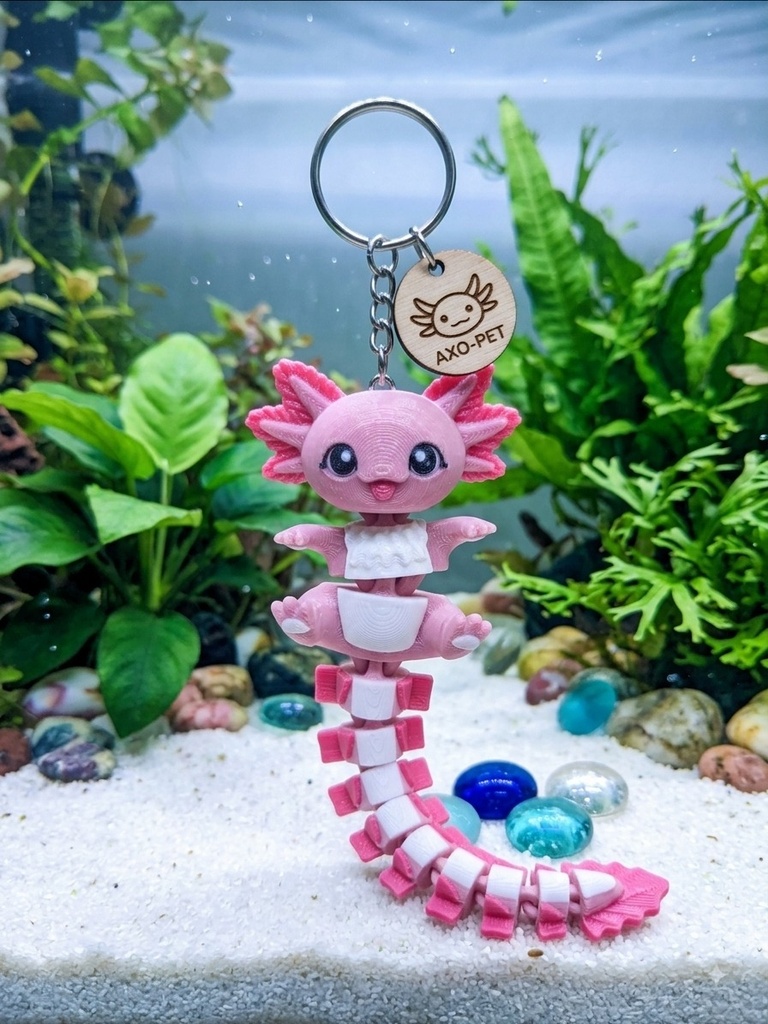 [KCHN195] Long-Tailed Axolotl — Keychain