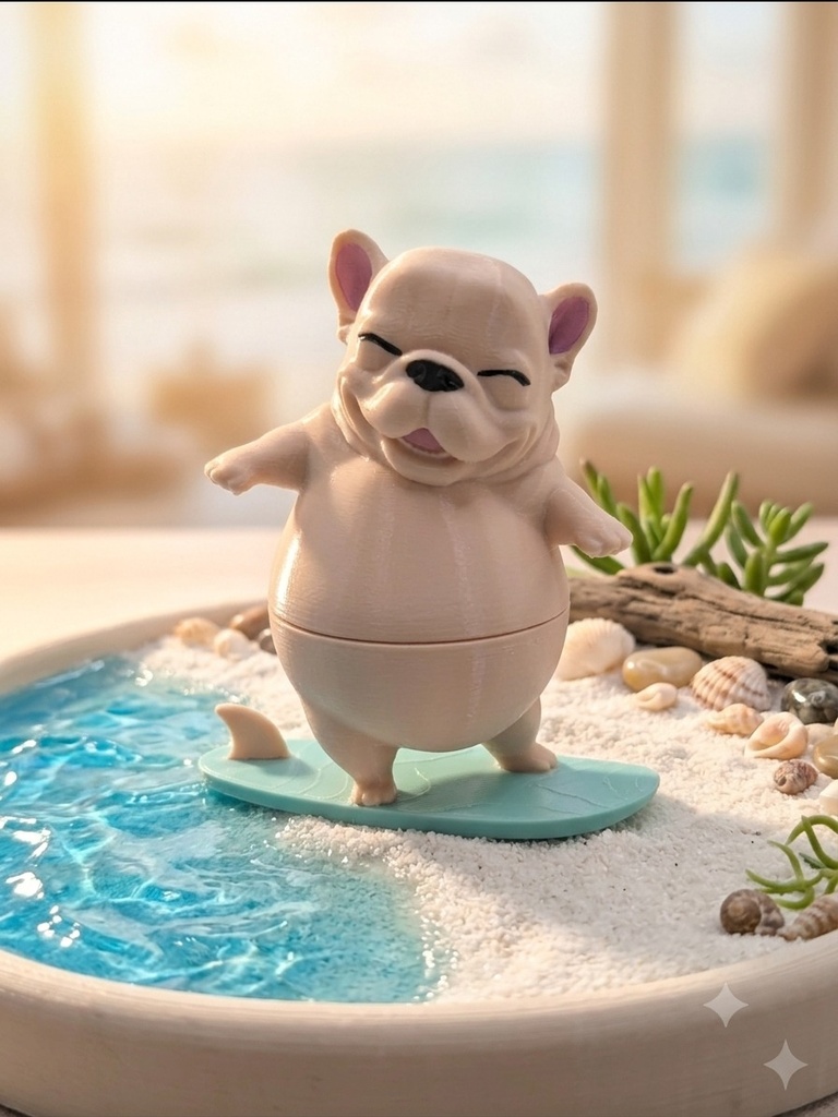 [KCHN133] Surfing Dog — Spring Figure