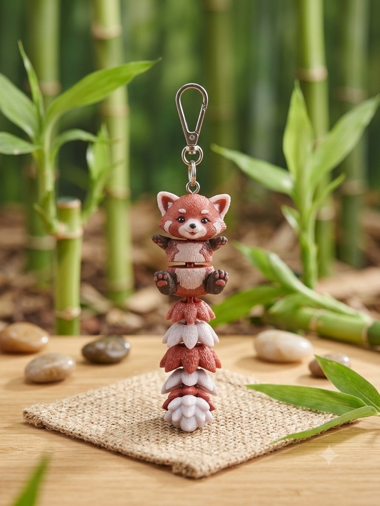 [KCHN136] Long-Tailed Red Panda — Keychain