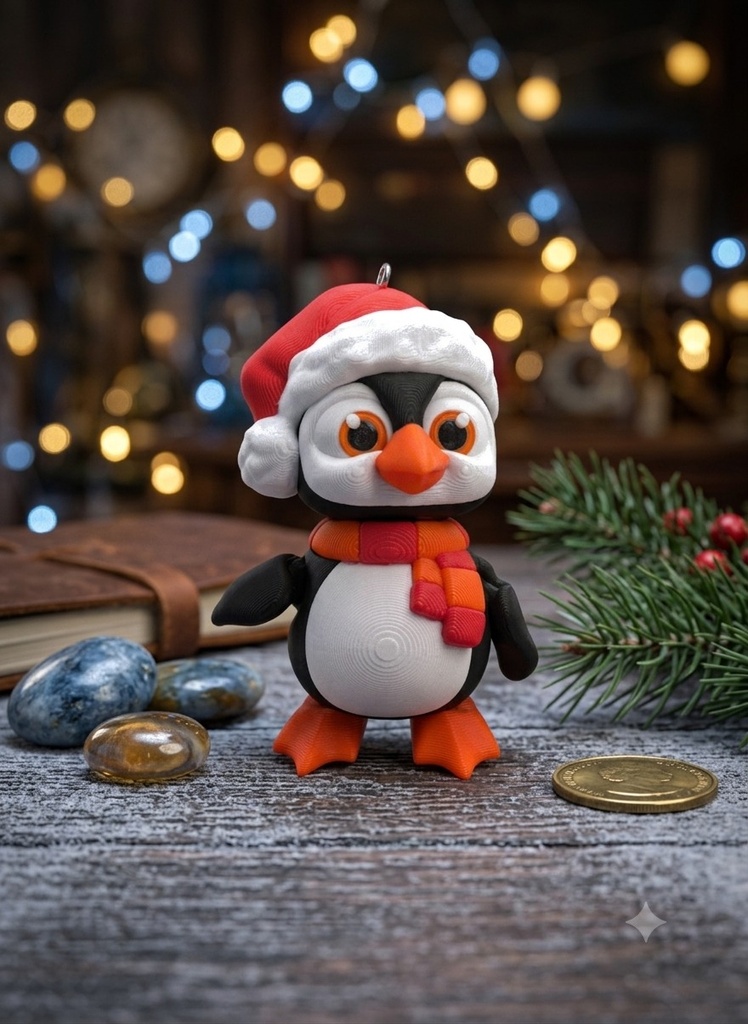 [KCHN089] Christmas Penguin — Keychain