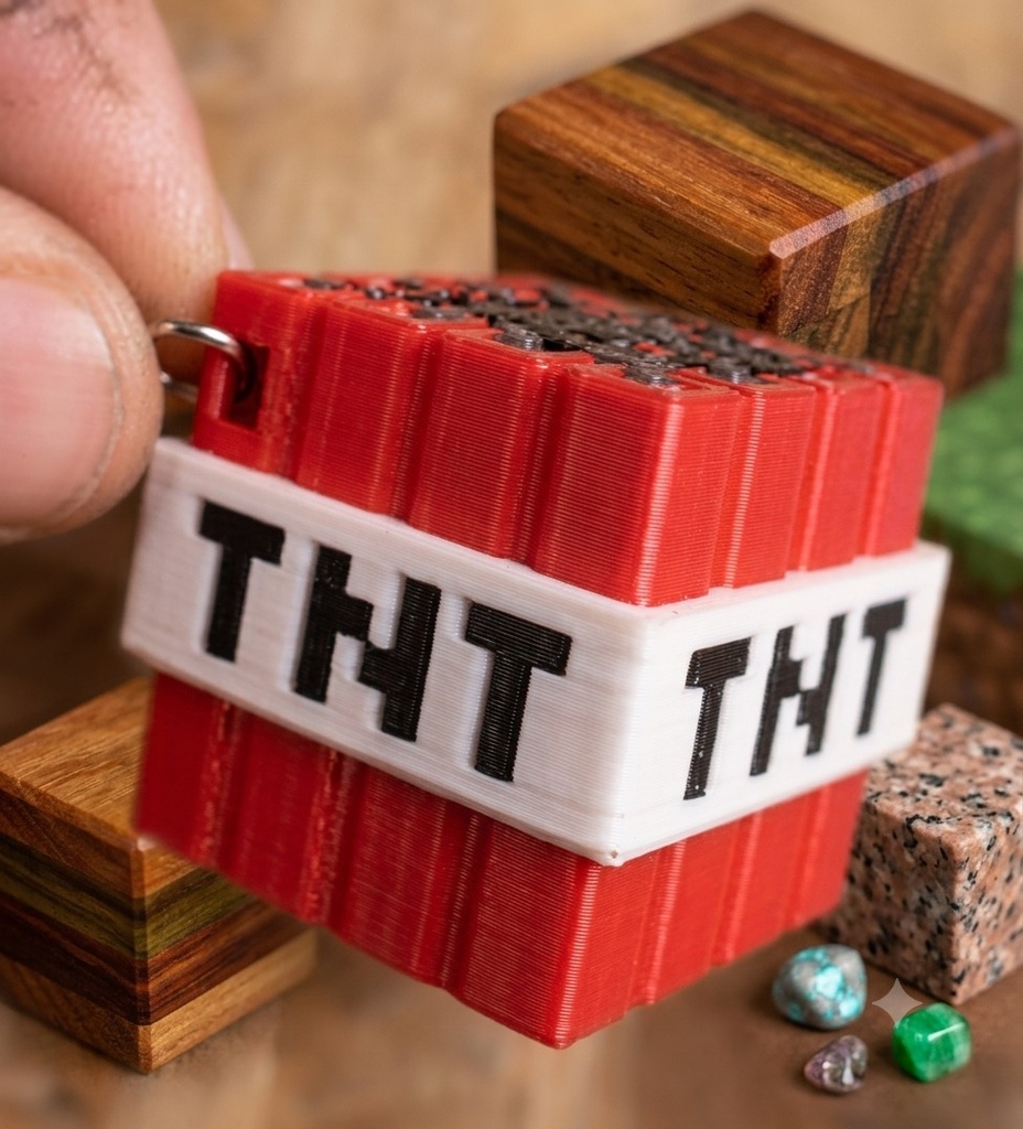 [KCHN104] Minecraft TNT — Keychain