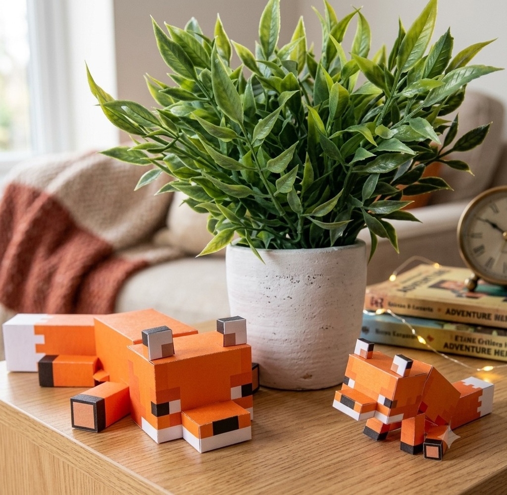 [KCHN109] Minecraft Fox — Keychain