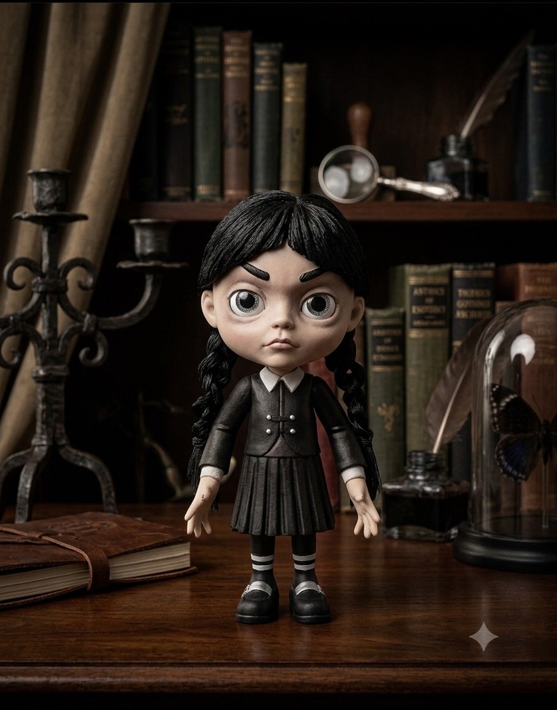 [KCHN032] Wednesday Addams — Keychain