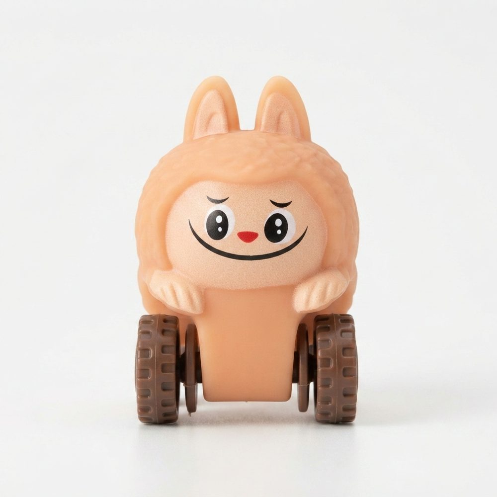 [261076] Pull-Back Character Stress Car (Beige)