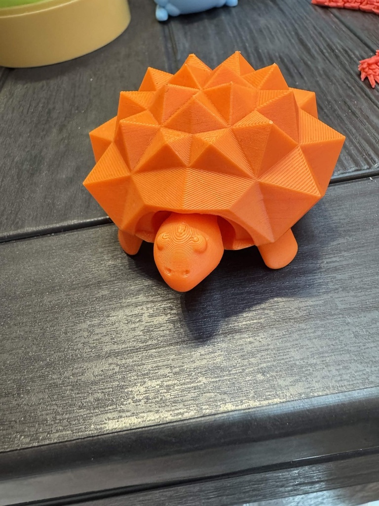 [3DP-TURTLE-ORANGE] 3D Printed Turtle Toy (Orange)