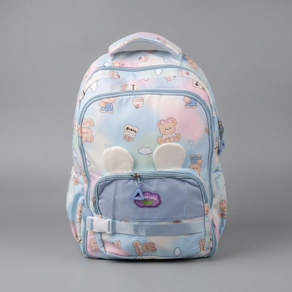 Blue Kids Bear Backpack
